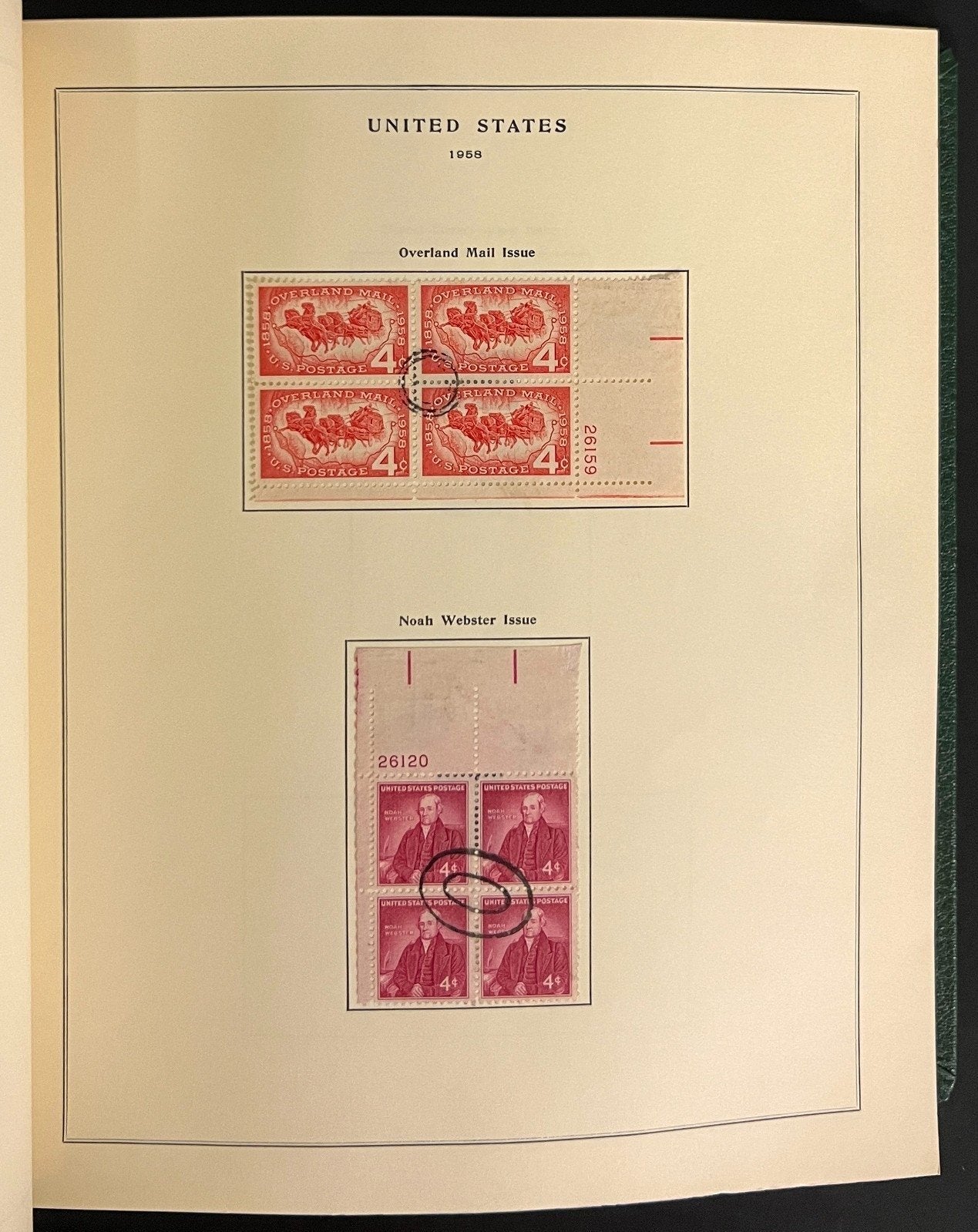 U.S. Plate Block Stamp Album Collection Scott Specialty Binder 1957-1967 ZAYIX