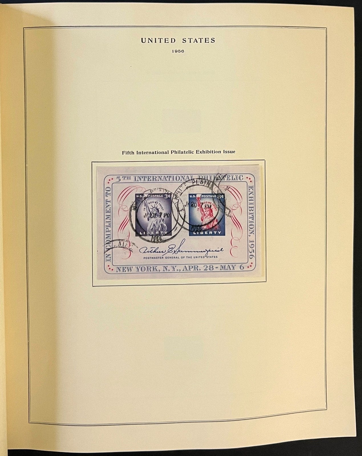 U.S. Plate Block Stamp Album Collection Scott Specialty Binder 1957-1967 ZAYIX