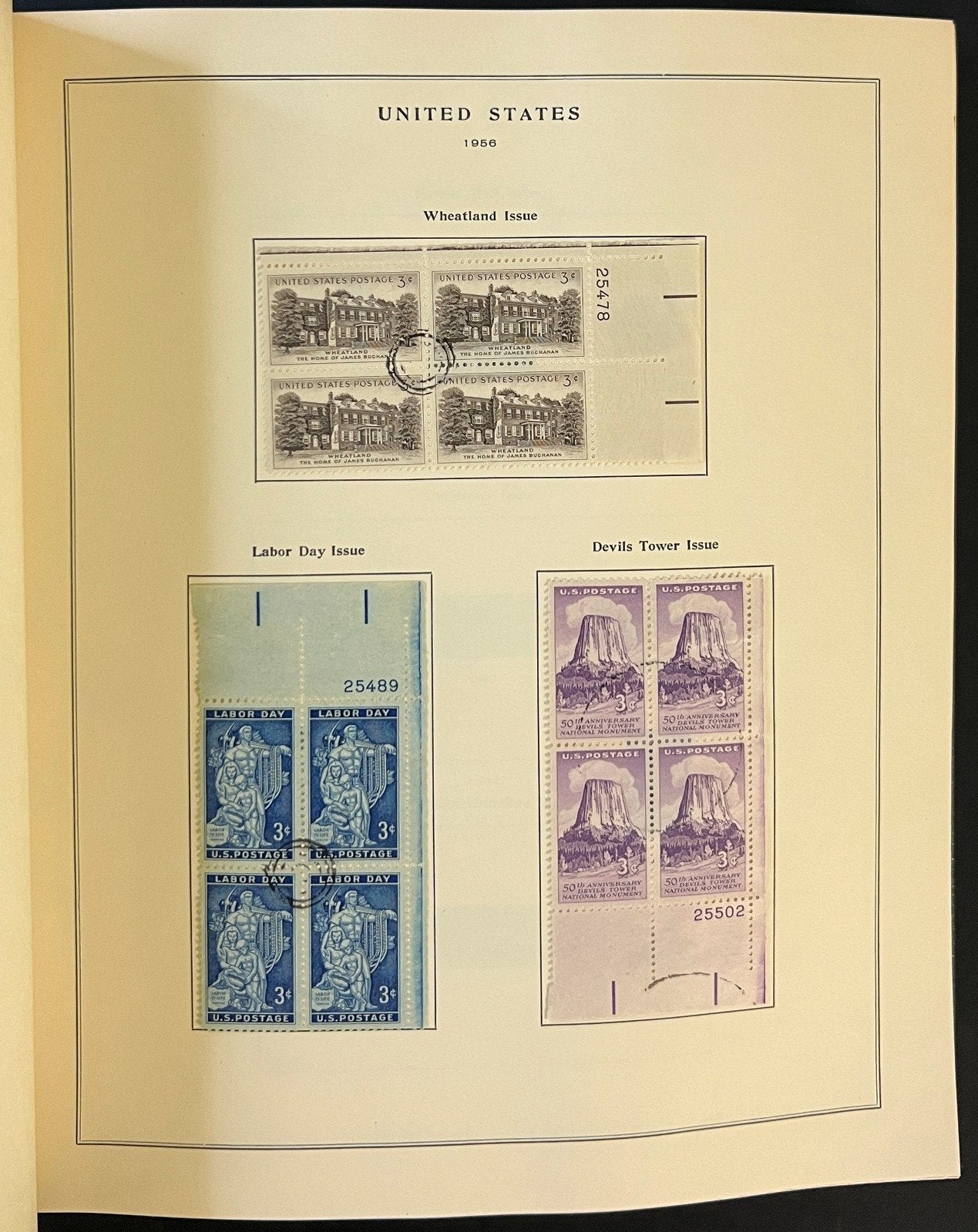 U.S. Plate Block Stamp Album Collection Scott Specialty Binder 1957-1967 ZAYIX