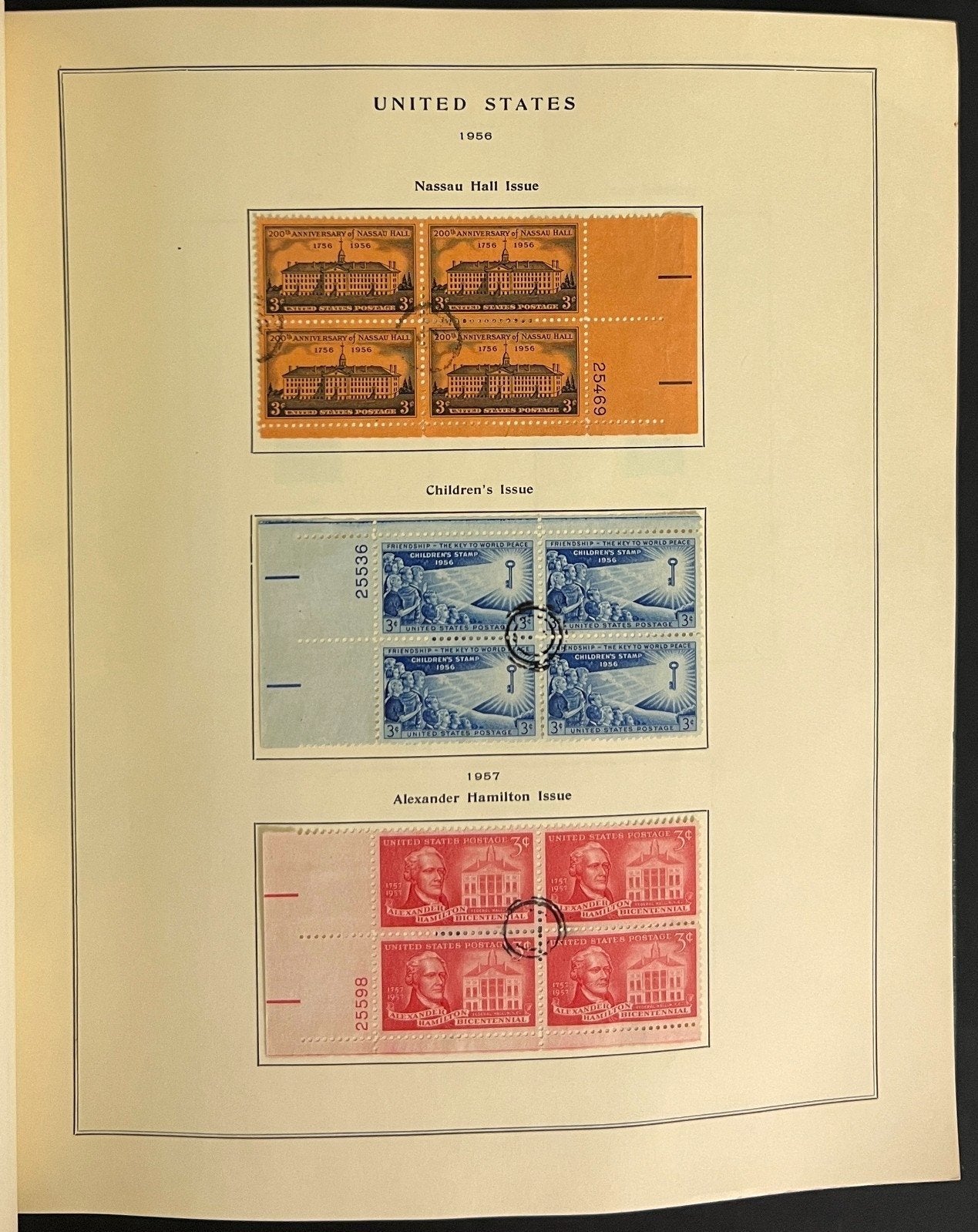 U.S. Plate Block Stamp Album Collection Scott Specialty Binder 1957-1967 ZAYIX