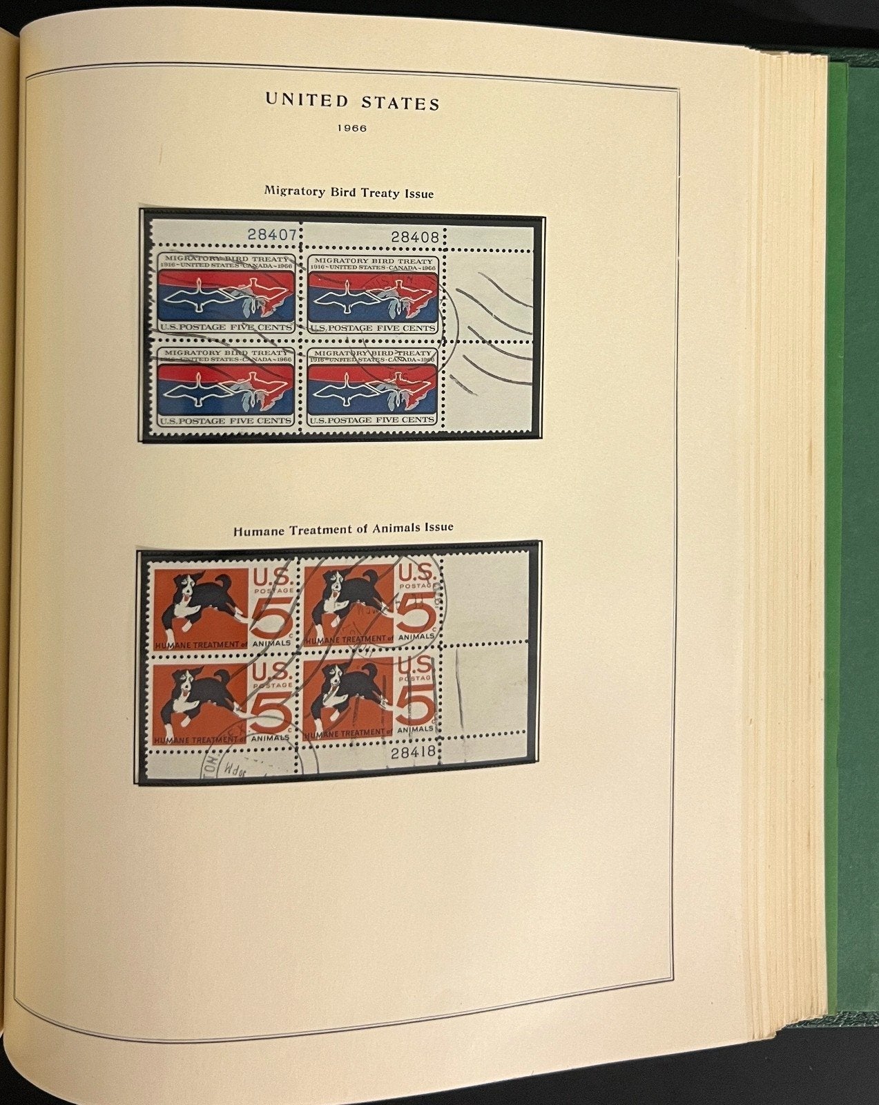 U.S. Plate Block Stamp Album Collection Scott Specialty Binder 1957-1967 ZAYIX
