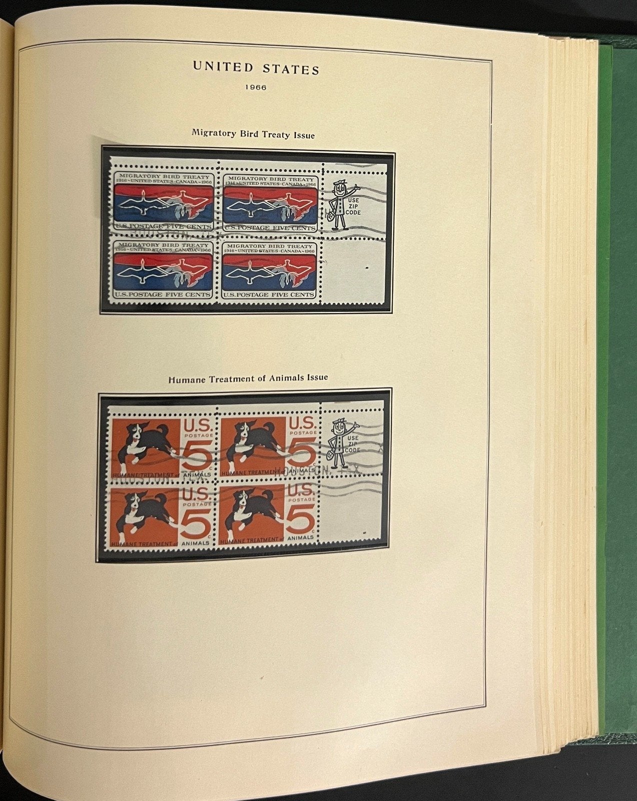 U.S. Plate Block Stamp Album Collection Scott Specialty Binder 1957-1967 ZAYIX
