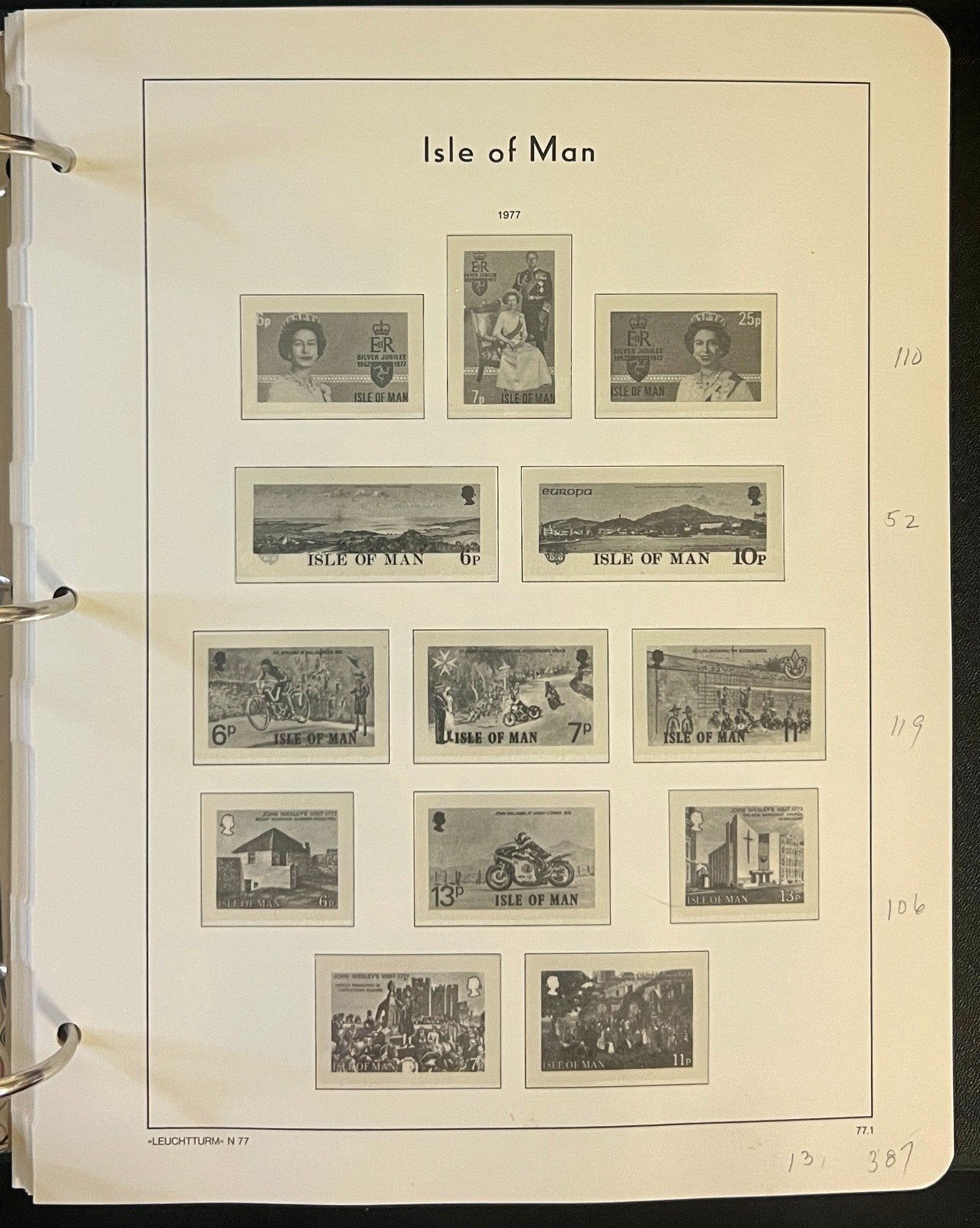 Isle Of Man Stamp Album Scott Specialty Binder & Hingeless Pages 1971-1988 ZAYIX