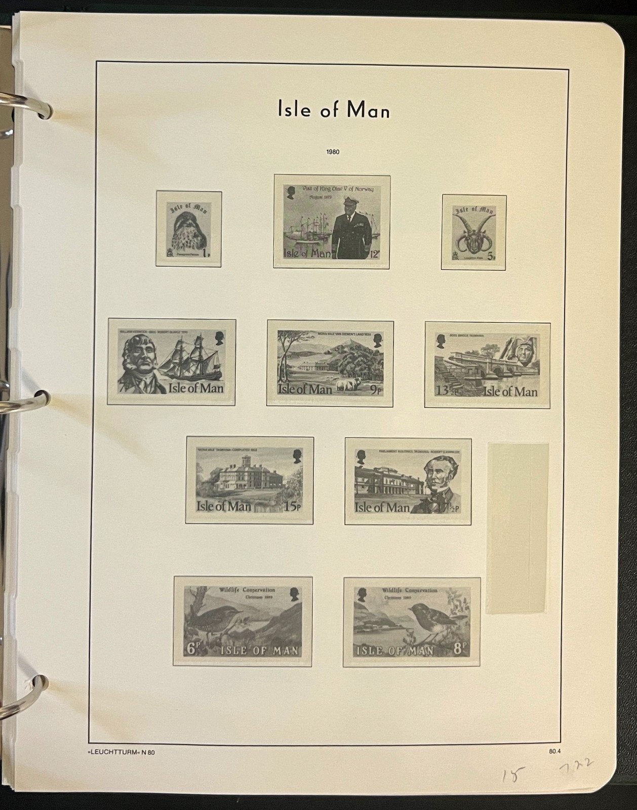 Isle Of Man Stamp Album Scott Specialty Binder & Hingeless Pages 1971-1988 ZAYIX