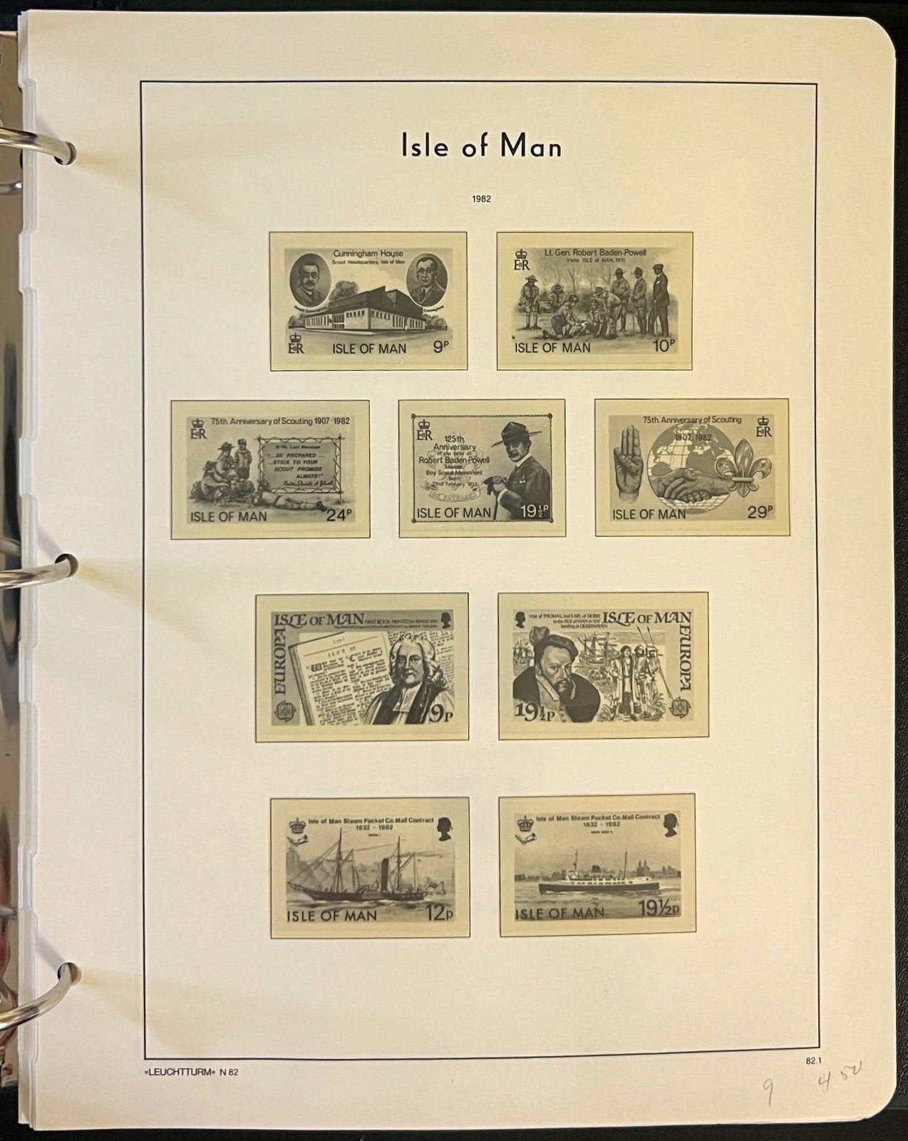 Isle Of Man Stamp Album Scott Specialty Binder & Hingeless Pages 1971-1988 ZAYIX