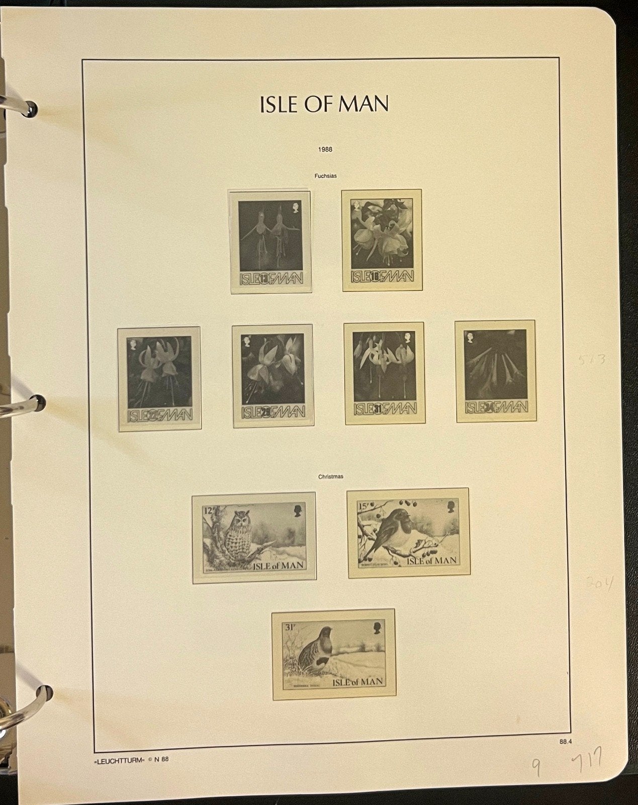 Isle Of Man Stamp Album Scott Specialty Binder & Hingeless Pages 1971-1988 ZAYIX