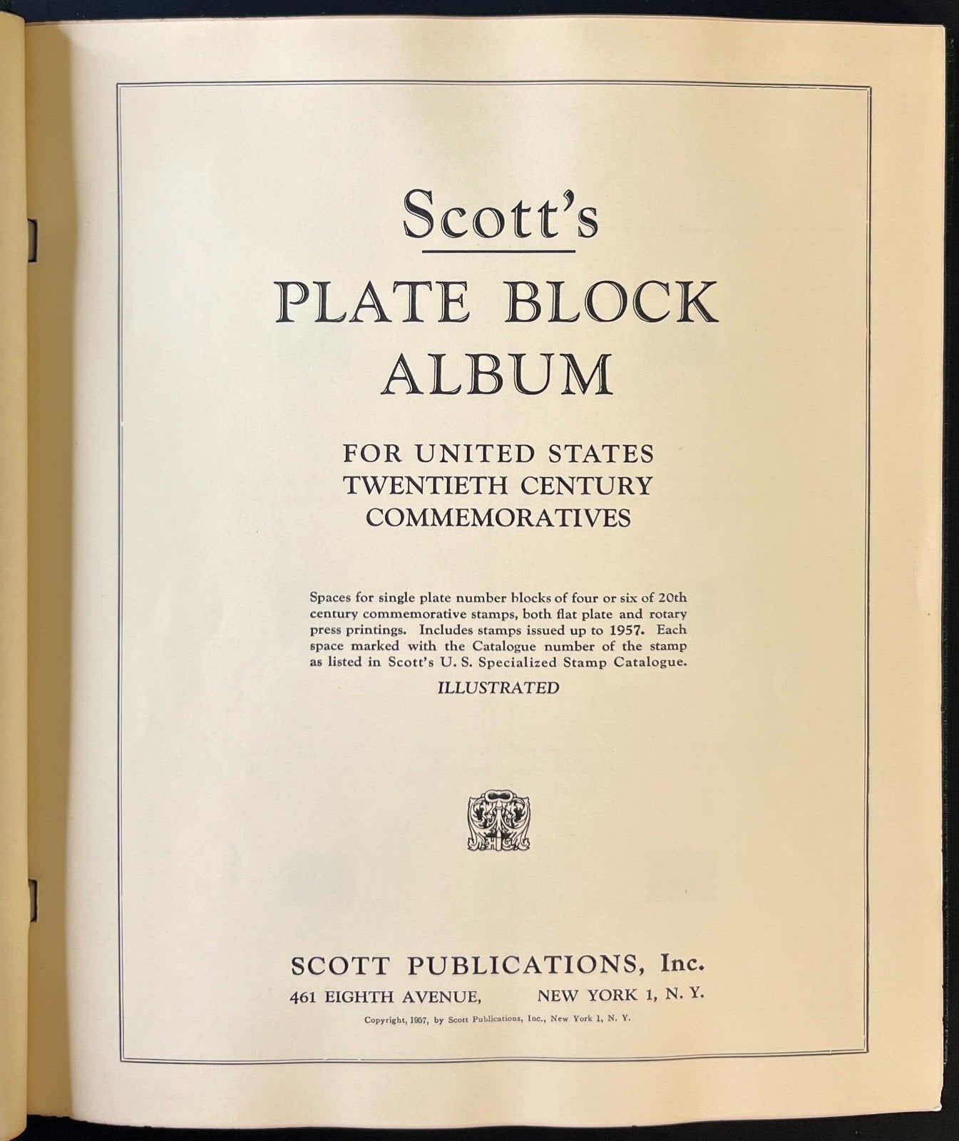 U.S. Plate Block Stamp Album Collection Scott Specialty Binder 1901-1956 ZAYIX