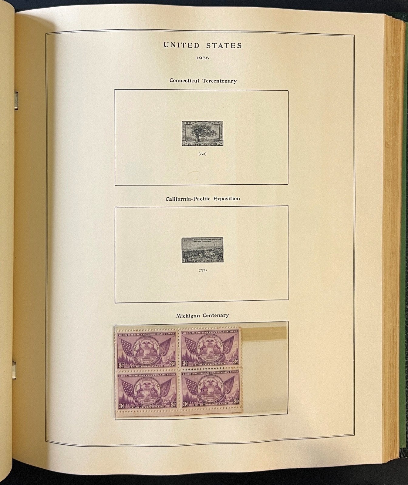 U.S. Plate Block Stamp Album Collection Scott Specialty Binder 1901-1956 ZAYIX