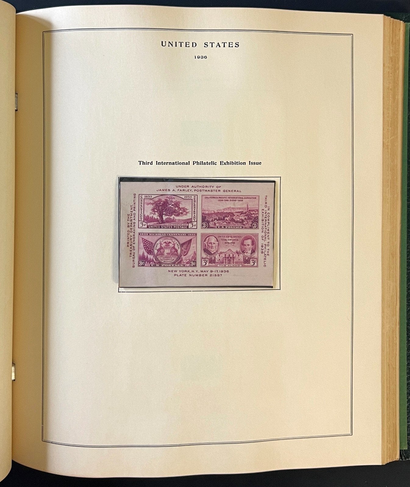 U.S. Plate Block Stamp Album Collection Scott Specialty Binder 1901-1956 ZAYIX
