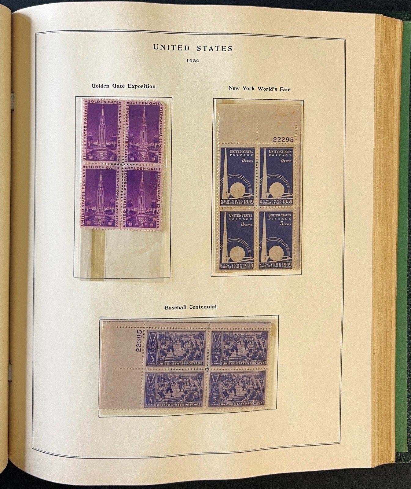 U.S. Plate Block Stamp Album Collection Scott Specialty Binder 1901-1956 ZAYIX