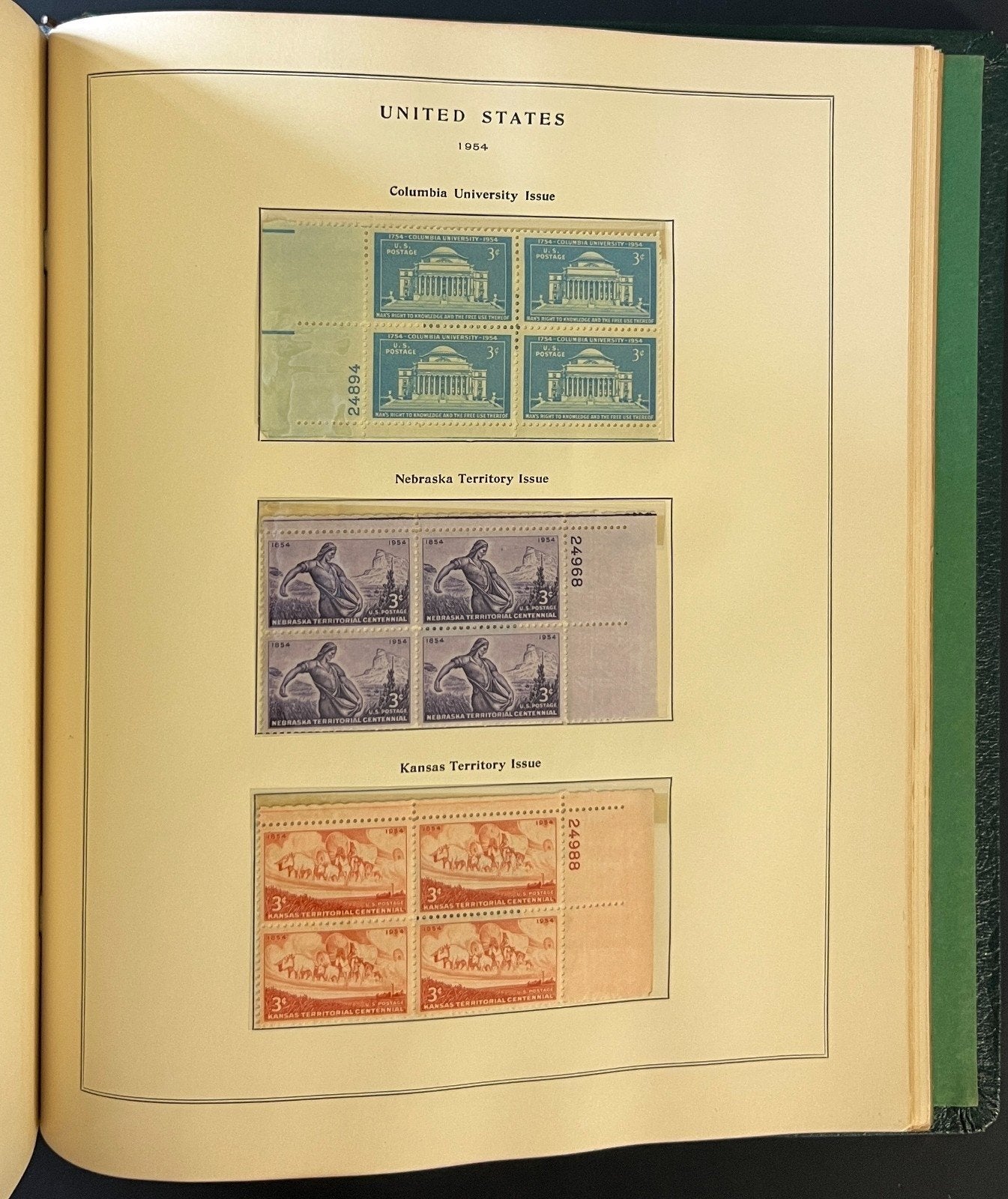 U.S. Plate Block Stamp Album Collection Scott Specialty Binder 1901-1956 ZAYIX
