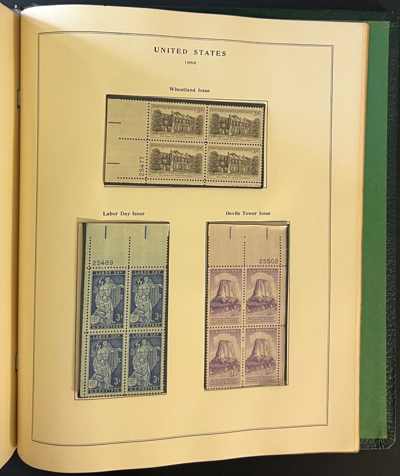 U.S. Plate Block Stamp Album Collection Scott Specialty Binder 1901-1956 ZAYIX