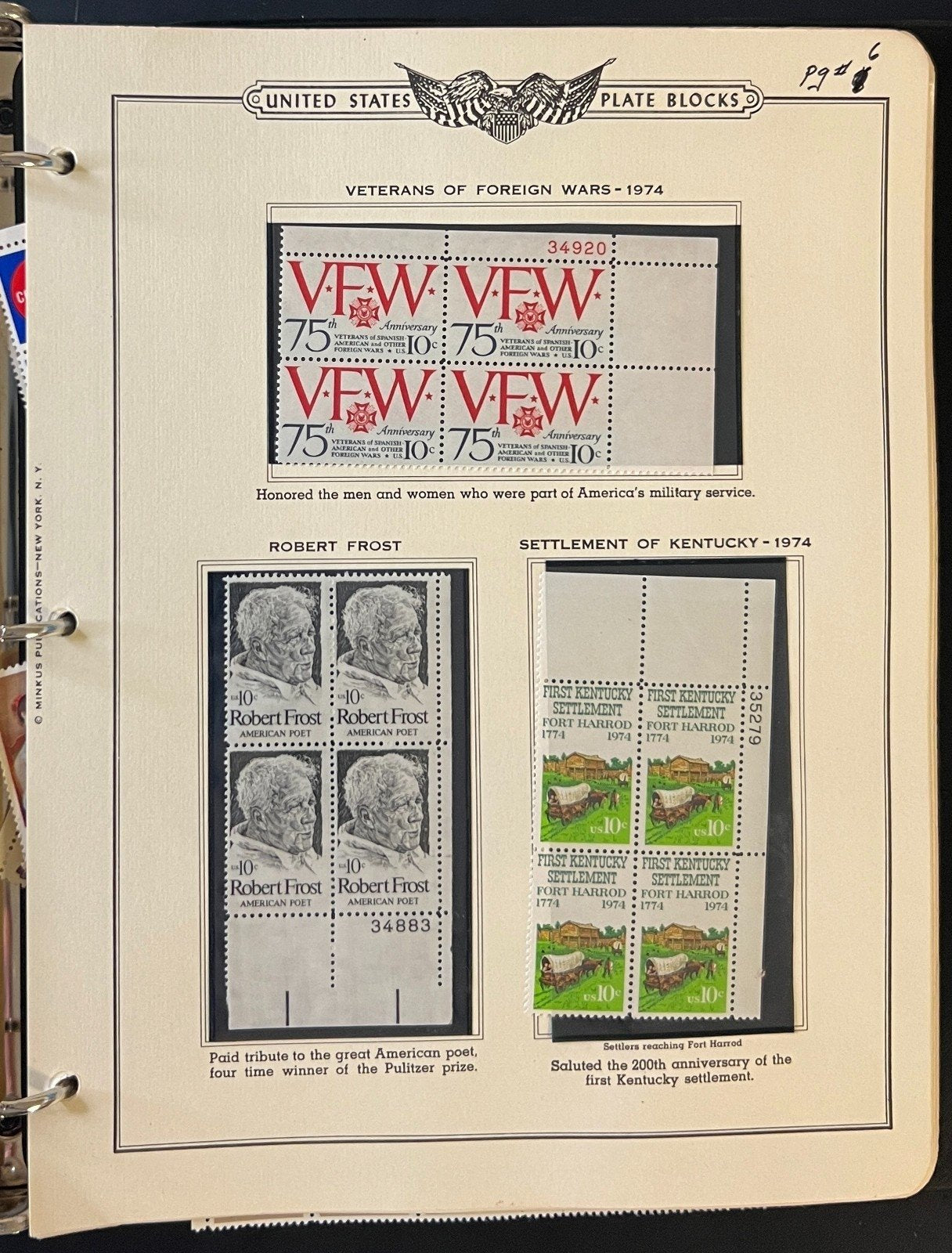 United States Plate Block Stamp Album Collection 1973-1977 ZAYIX