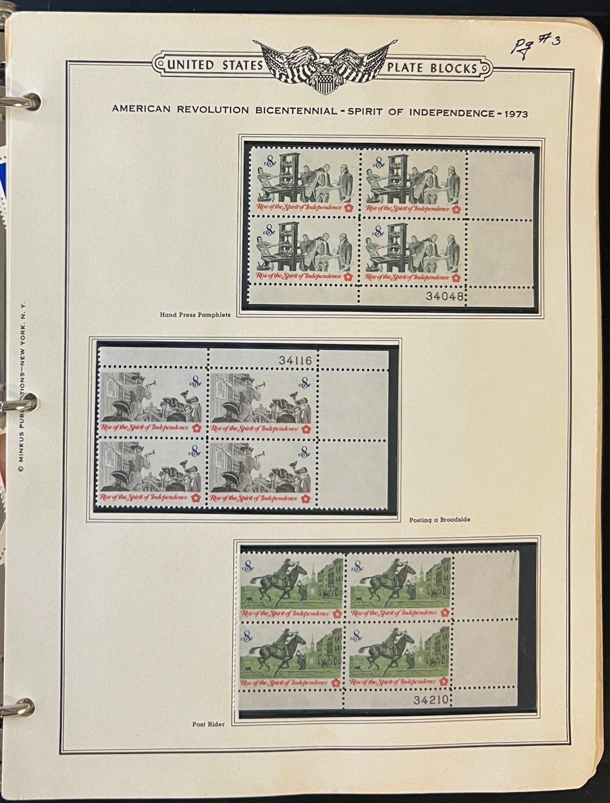 United States Plate Block Stamp Album Collection 1973-1977 ZAYIX