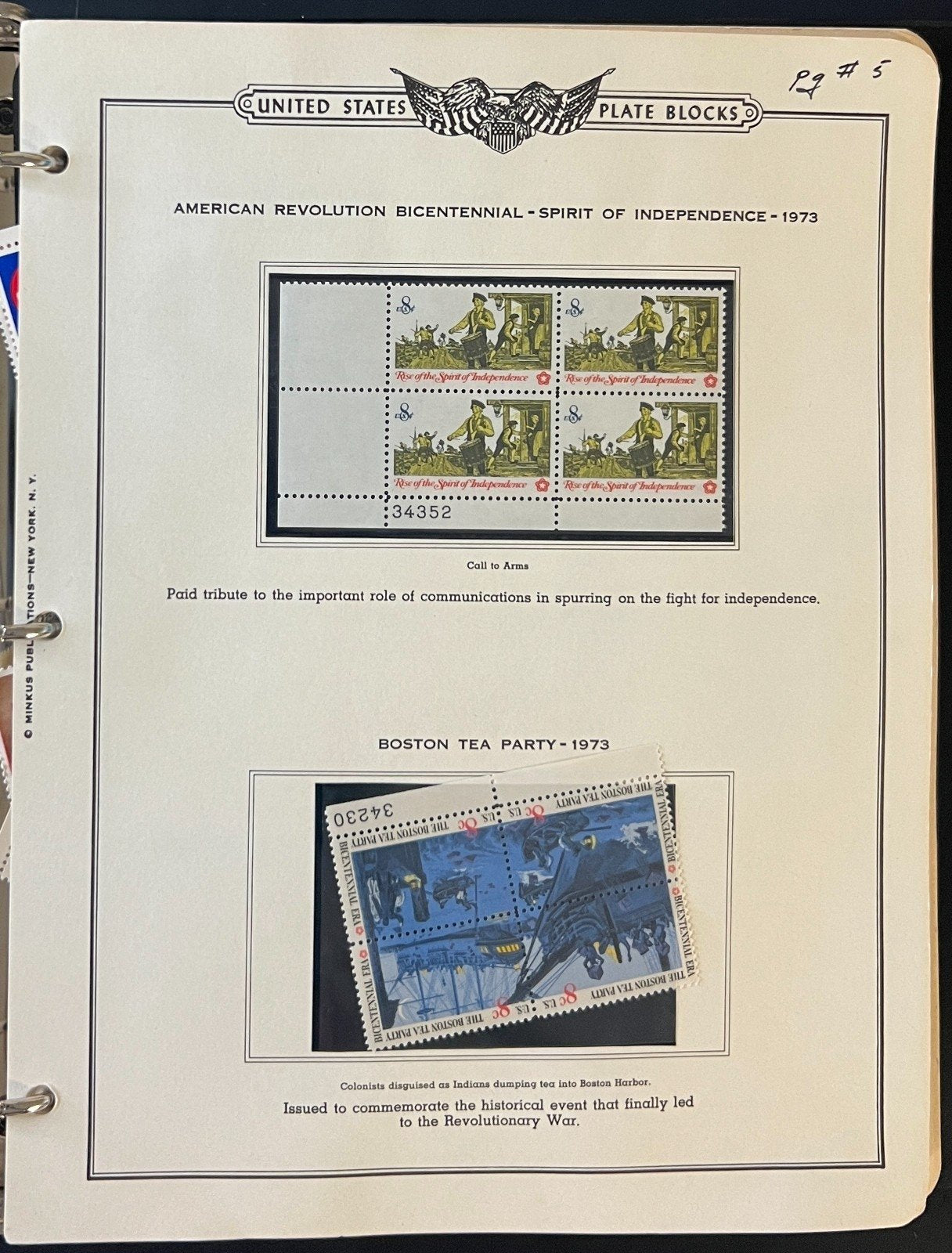 United States Plate Block Stamp Album Collection 1973-1977 ZAYIX