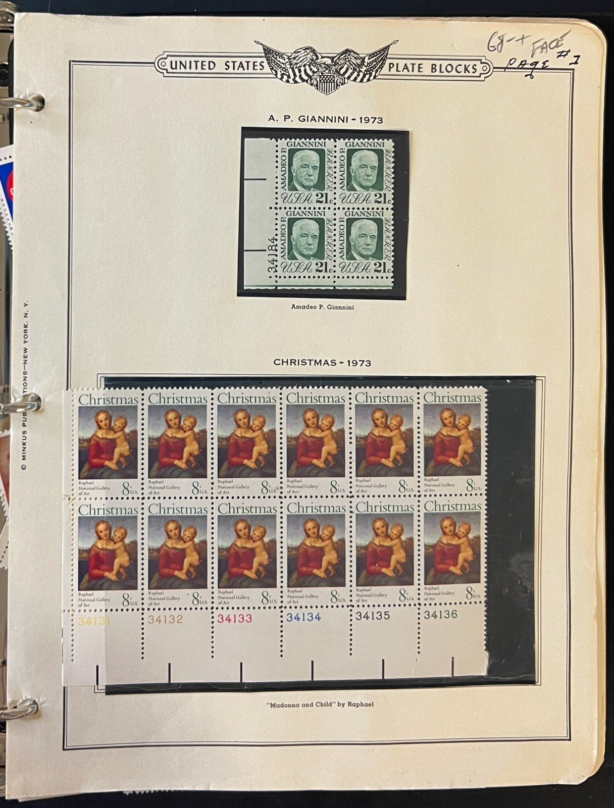 United States Plate Block Stamp Album Collection 1973-1977 ZAYIX