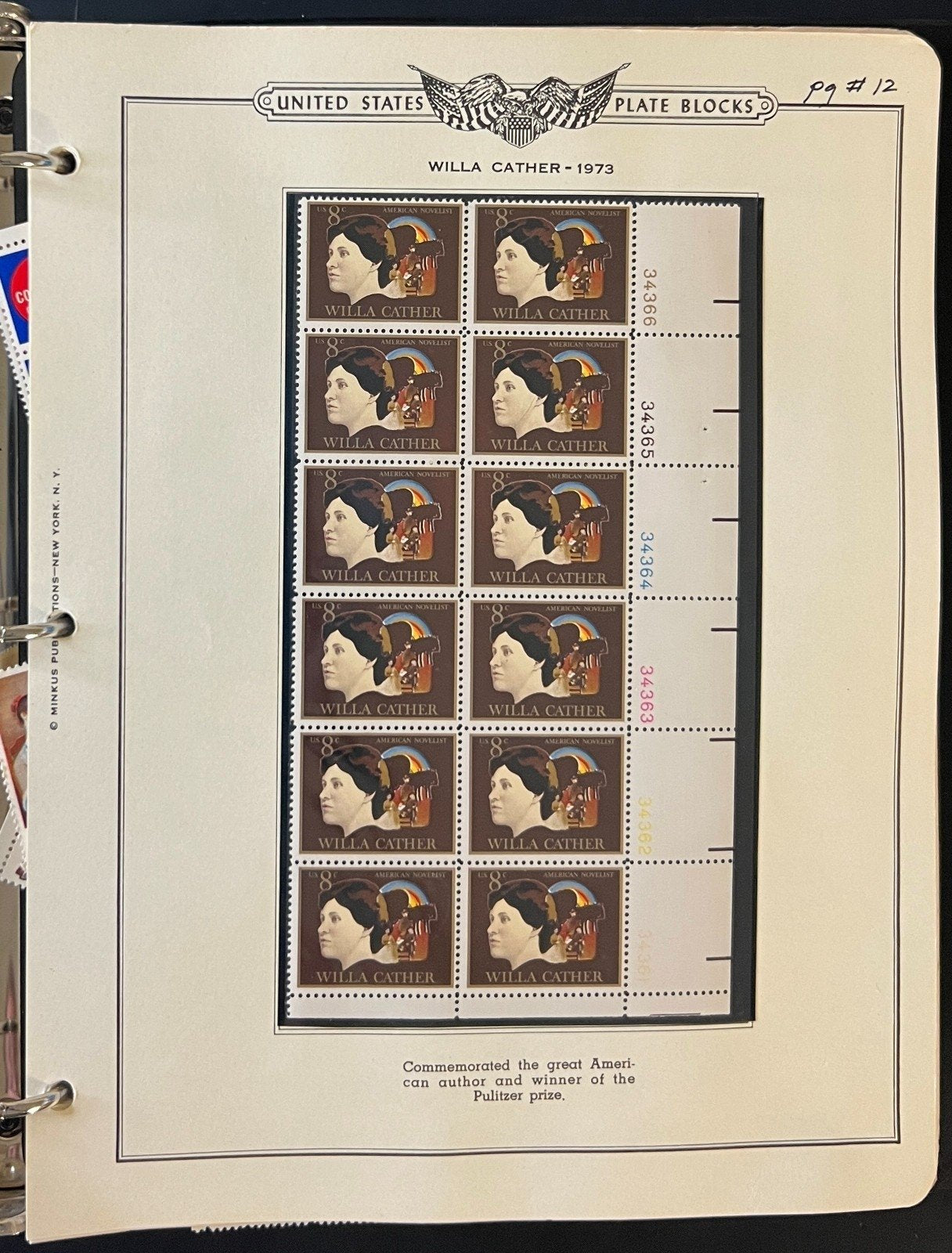 United States Plate Block Stamp Album Collection 1973-1977 ZAYIX