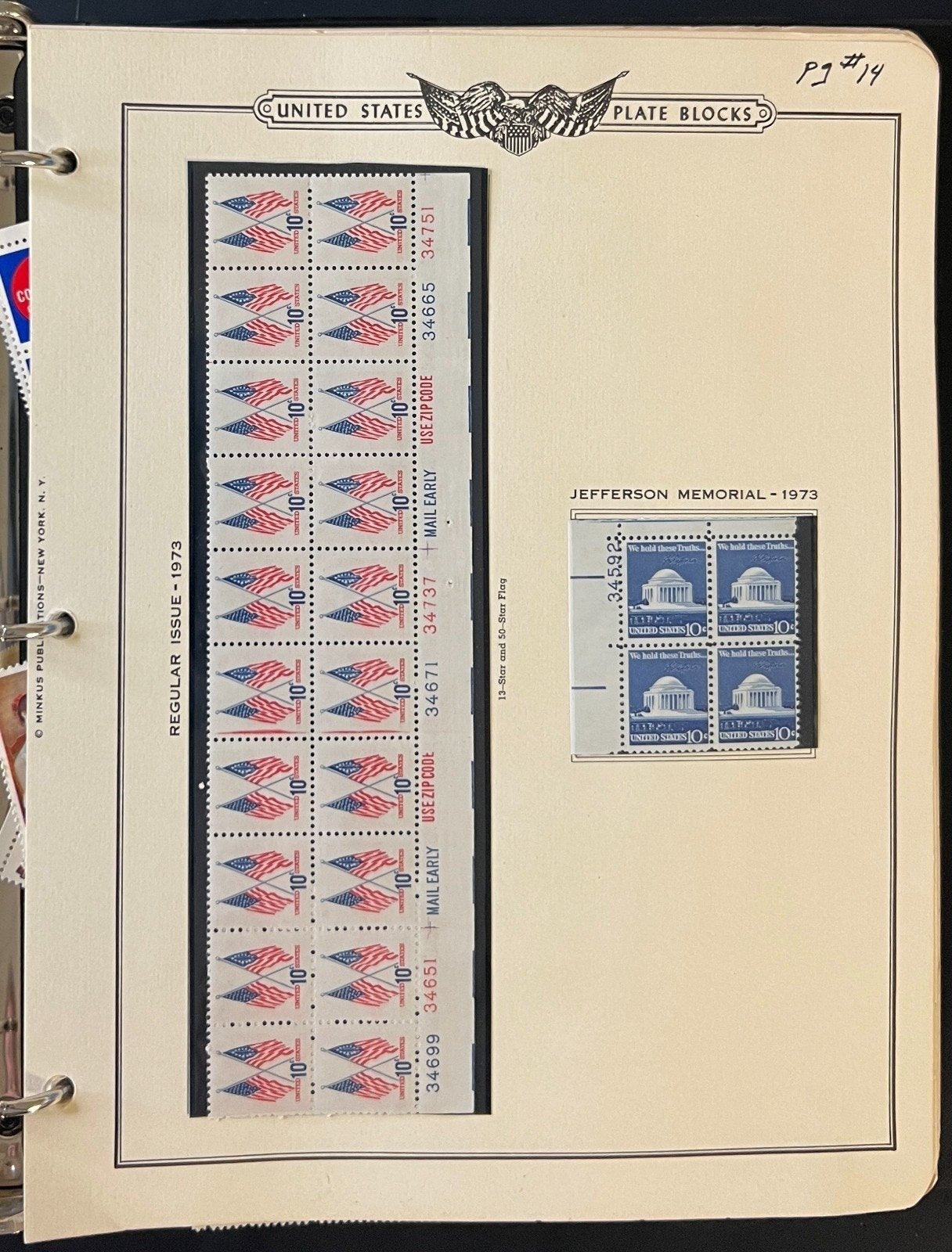 United States Plate Block Stamp Album Collection 1973-1977 ZAYIX