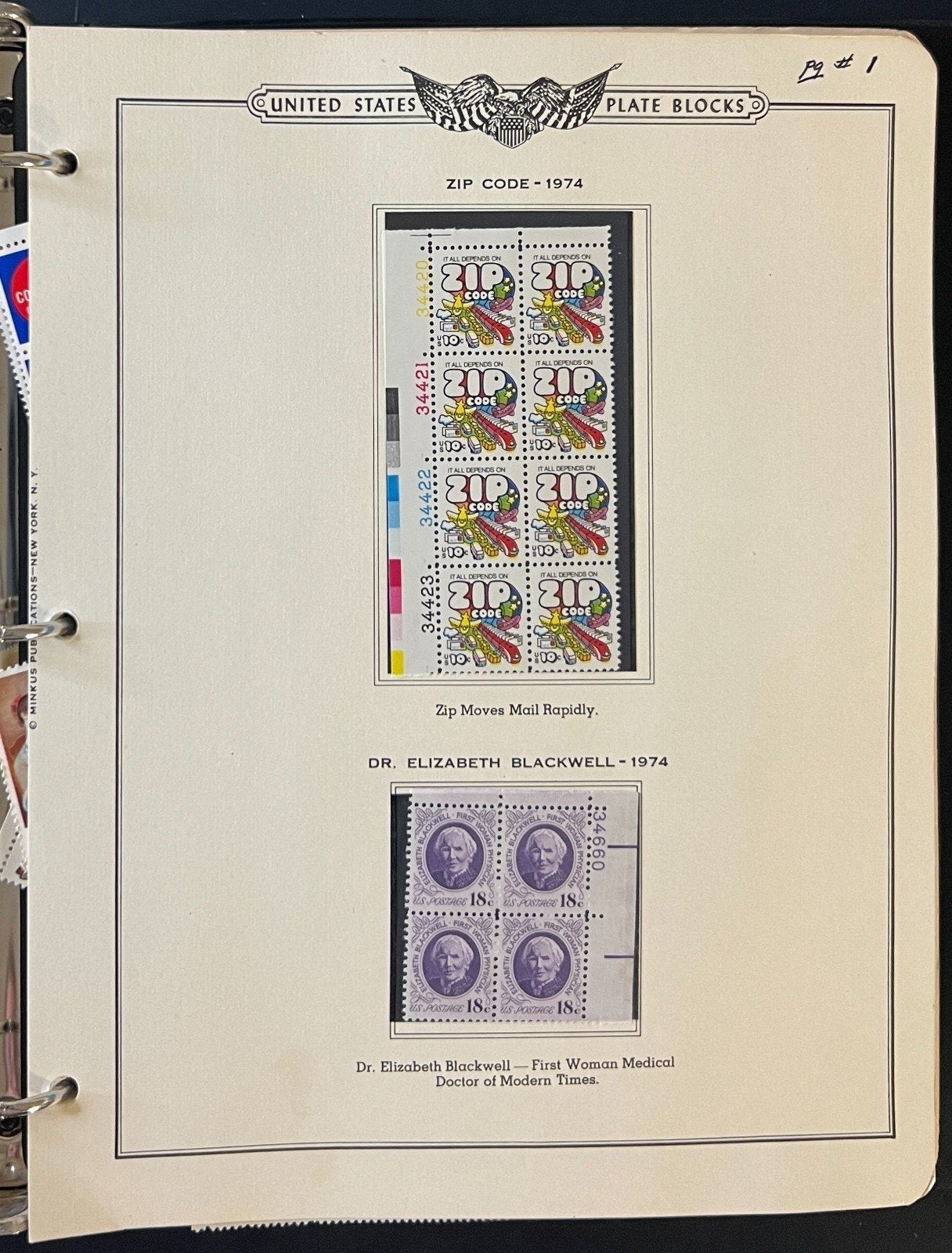United States Plate Block Stamp Album Collection 1973-1977 ZAYIX
