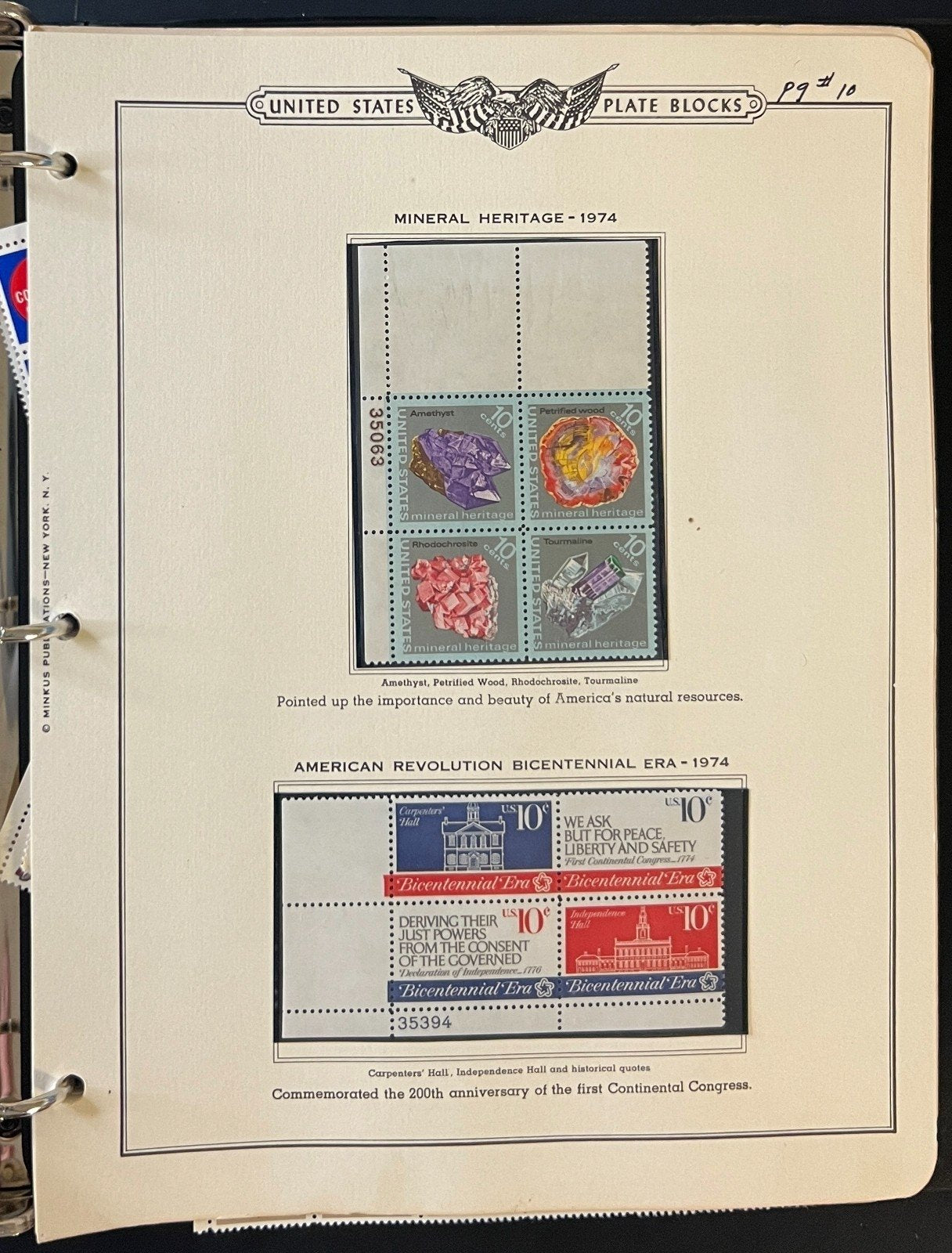 United States Plate Block Stamp Album Collection 1973-1977 ZAYIX