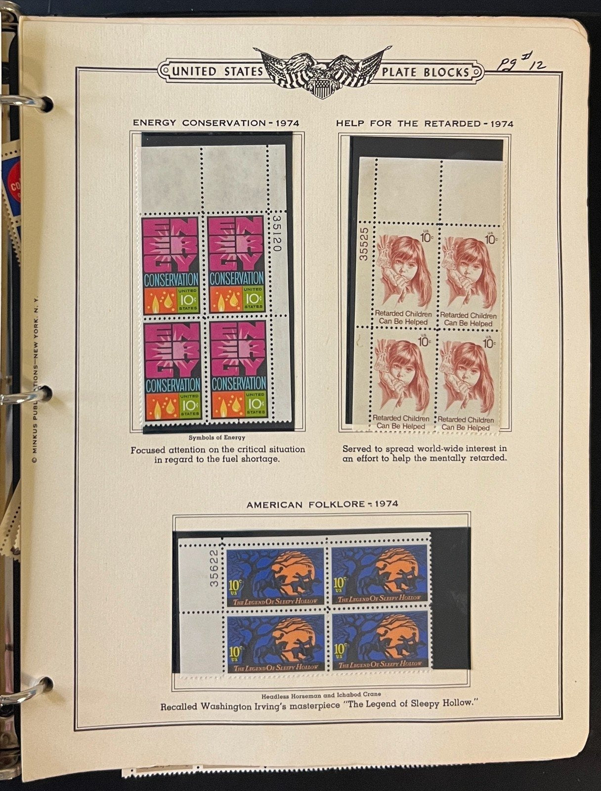 United States Plate Block Stamp Album Collection 1973-1977 ZAYIX