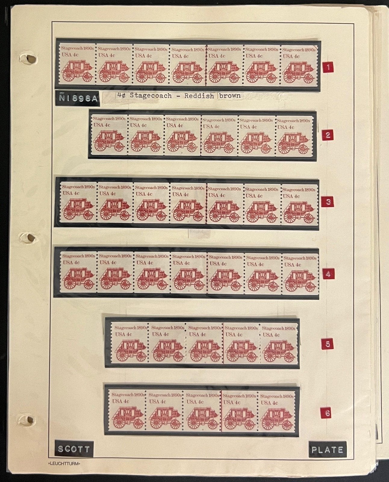 United States Transportation Plate Number Coils PNC Stamp Collection Pages ZAYIX