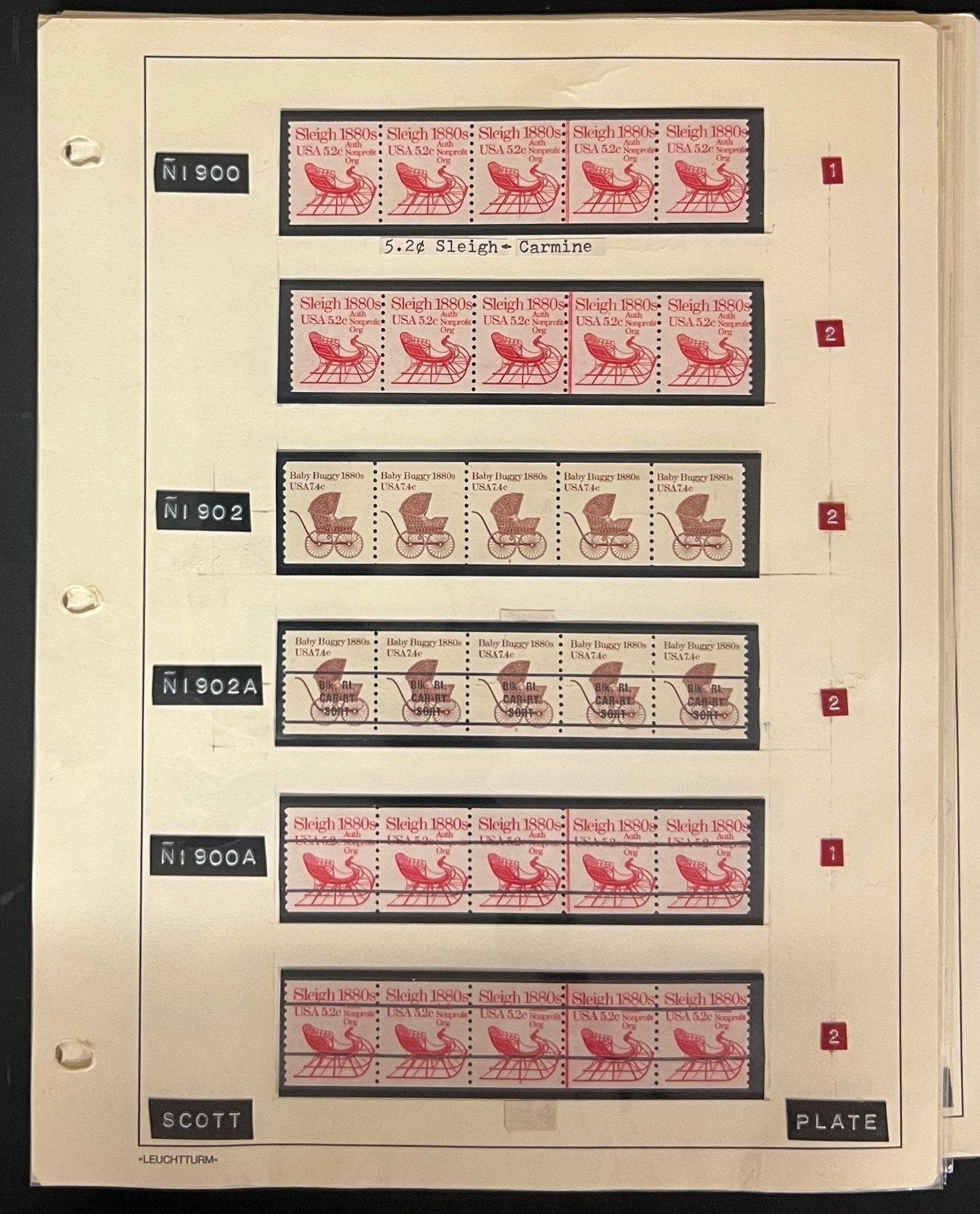 United States Transportation Plate Number Coils PNC Stamp Collection Pages ZAYIX