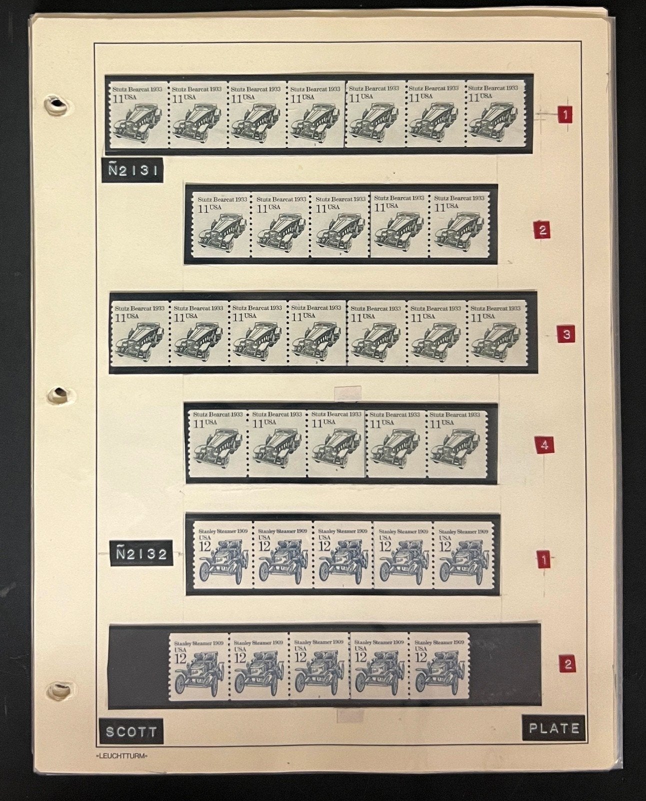 United States Transportation Plate Number Coils PNC Stamp Collection Pages ZAYIX