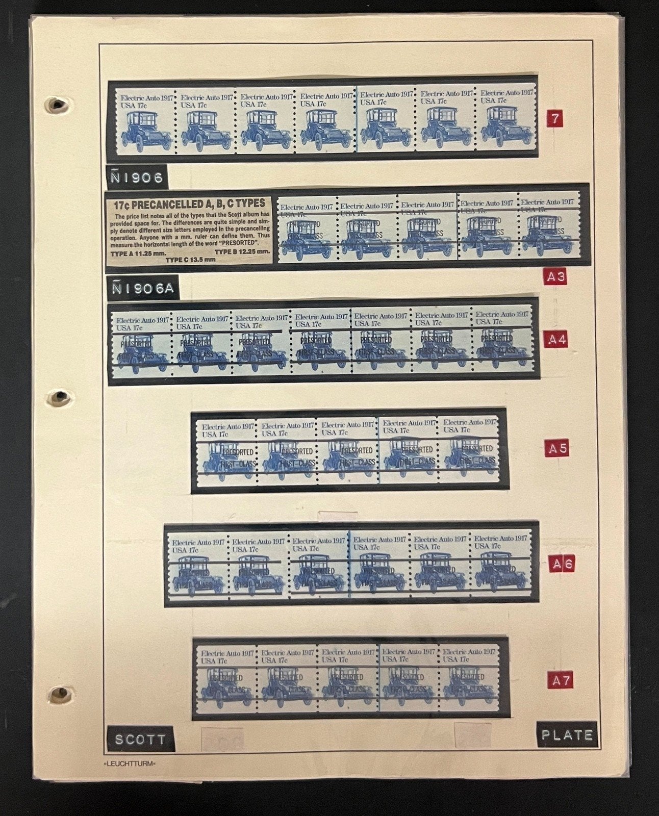 United States Transportation Plate Number Coils PNC Stamp Collection Pages ZAYIX