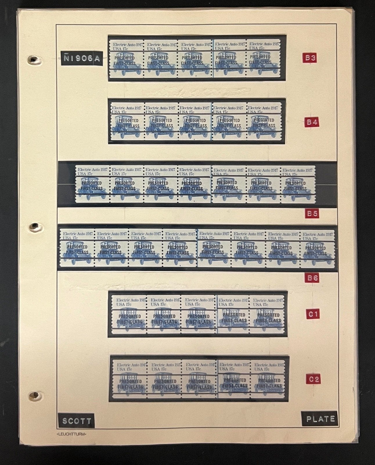 United States Transportation Plate Number Coils PNC Stamp Collection Pages ZAYIX