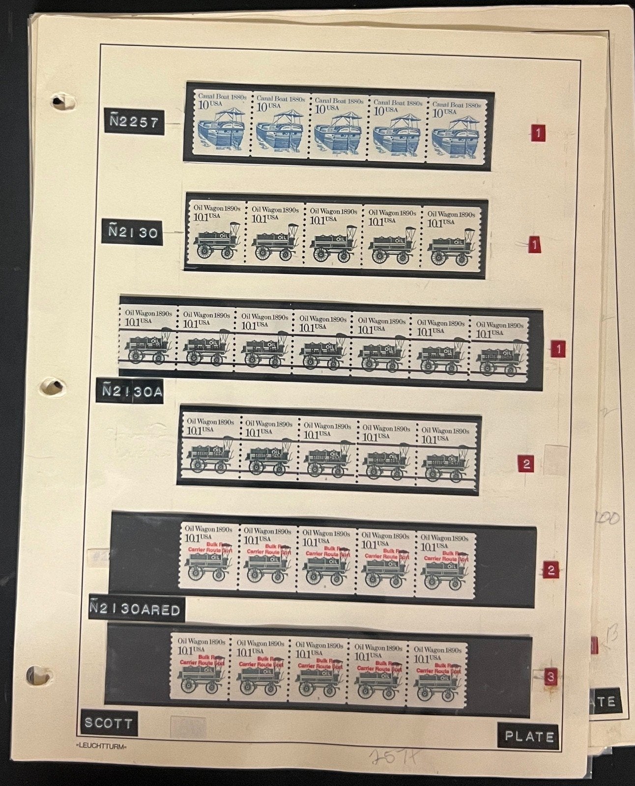 United States Transportation Plate Number Coils PNC Stamp Collection Pages ZAYIX