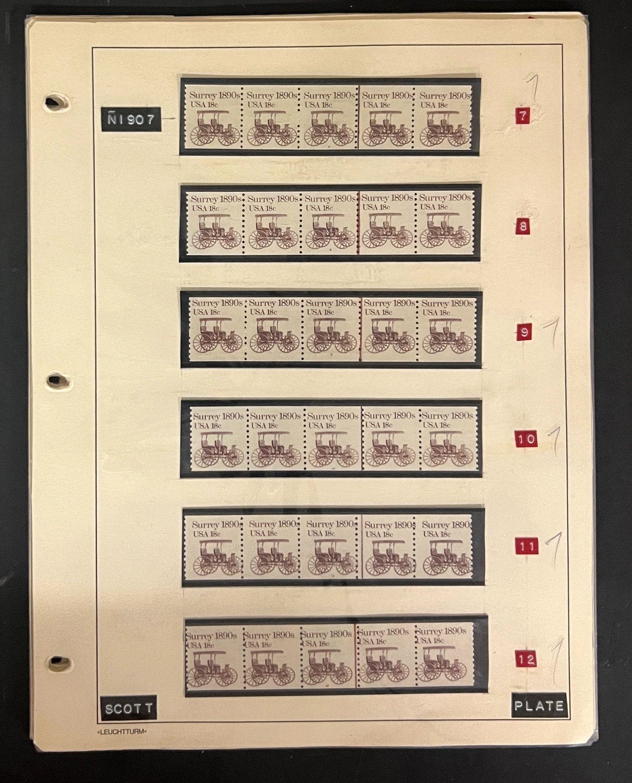 United States Transportation Plate Number Coils PNC Stamp Collection Pages ZAYIX