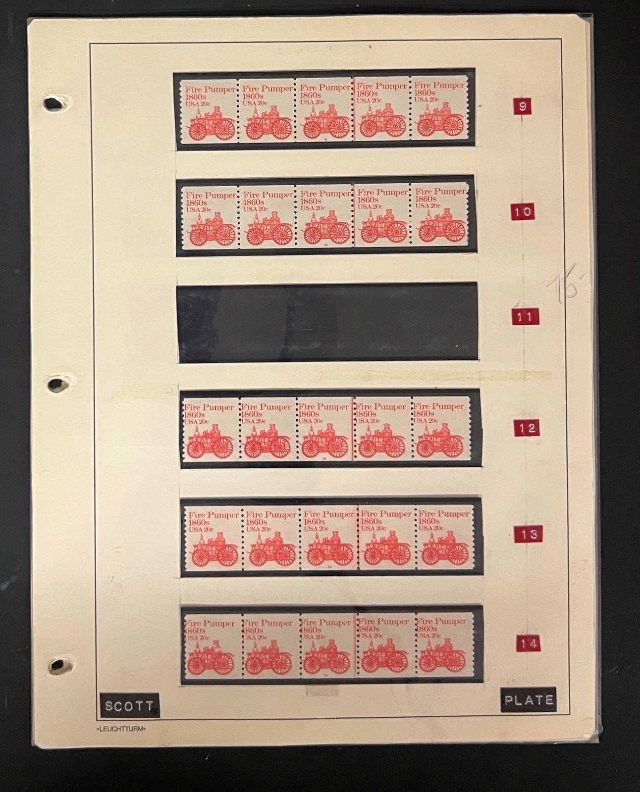 United States Transportation Plate Number Coils PNC Stamp Collection Pages ZAYIX