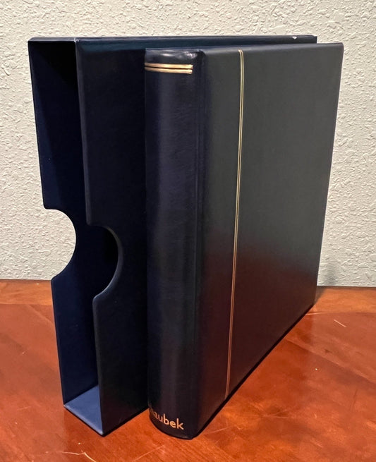 Schaubek Stamp Album 6-Ring Leatherette Binder & Slipcase ZAYIX