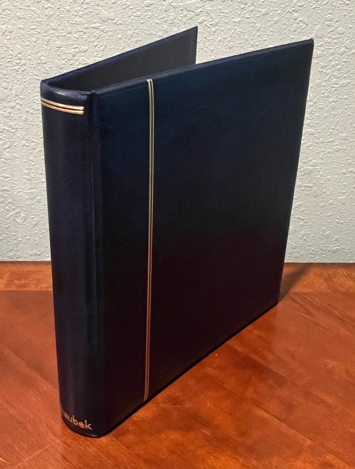 Schaubek Stamp Album 6-Ring Leatherette Binder & Slipcase ZAYIX