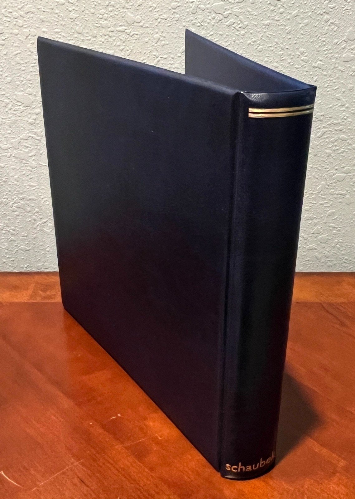 Schaubek Stamp Album 6-Ring Leatherette Binder & Slipcase ZAYIX