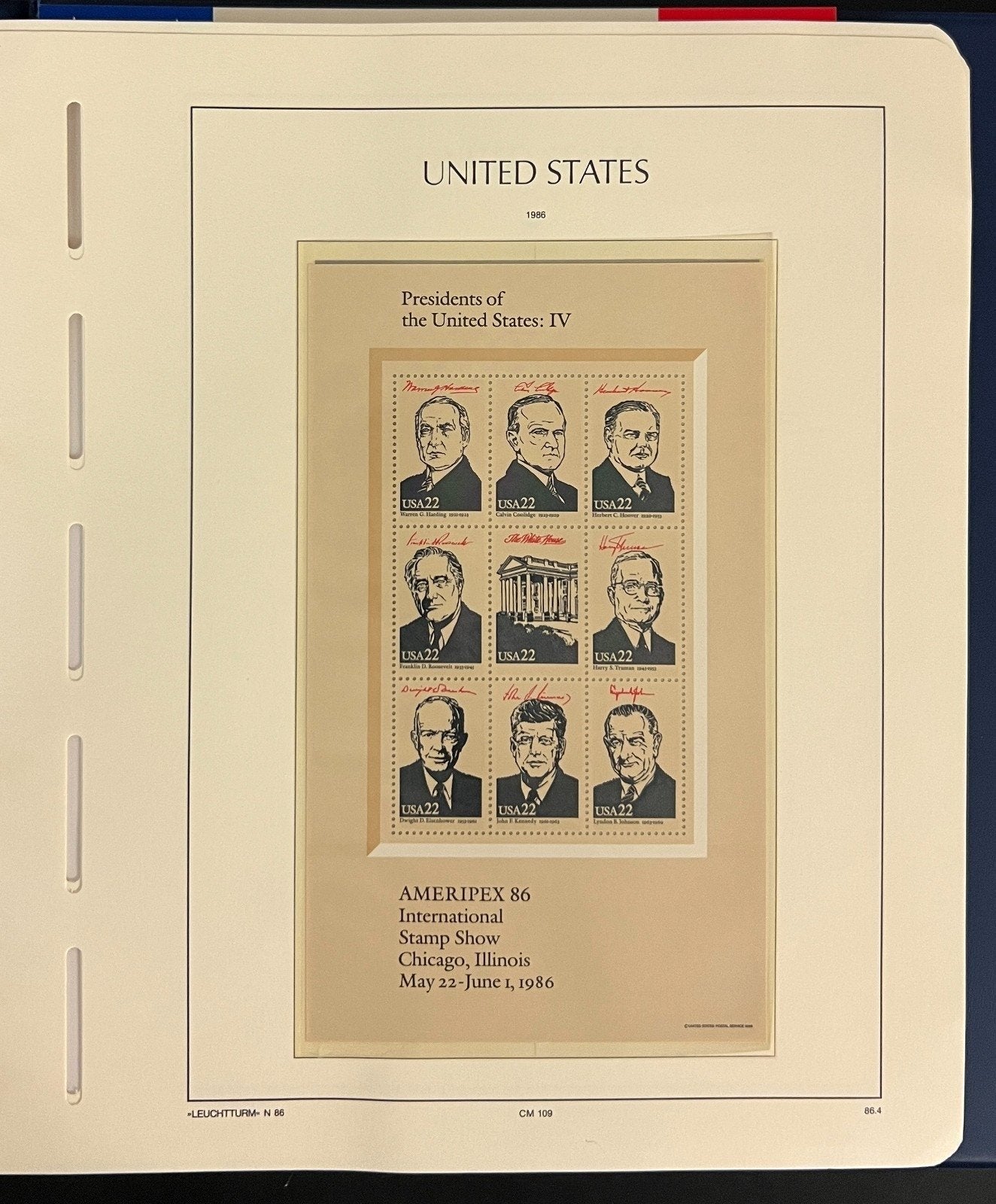 United States Stamp Album Collection MNH 1984-1990 ZAYIX