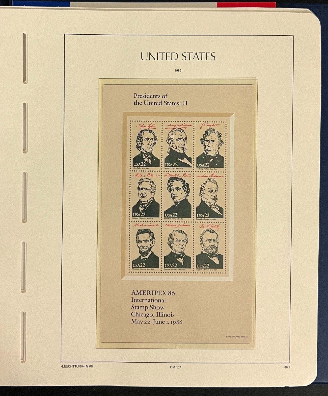 United States Stamp Album Collection MNH 1984-1990 ZAYIX