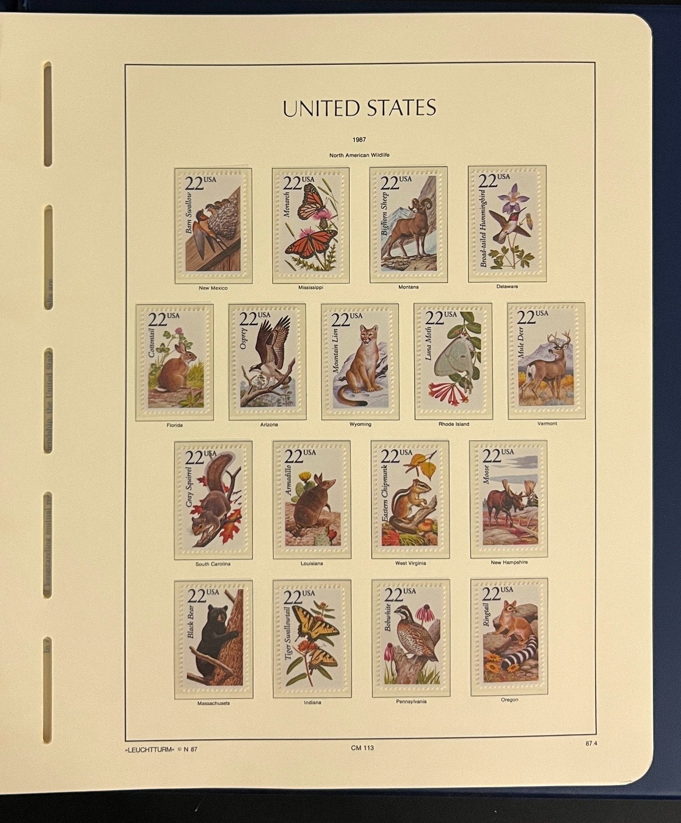 United States Stamp Album Collection MNH 1984-1990 ZAYIX