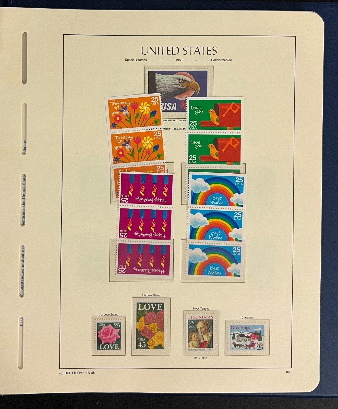 United States Stamp Album Collection MNH 1984-1990 ZAYIX