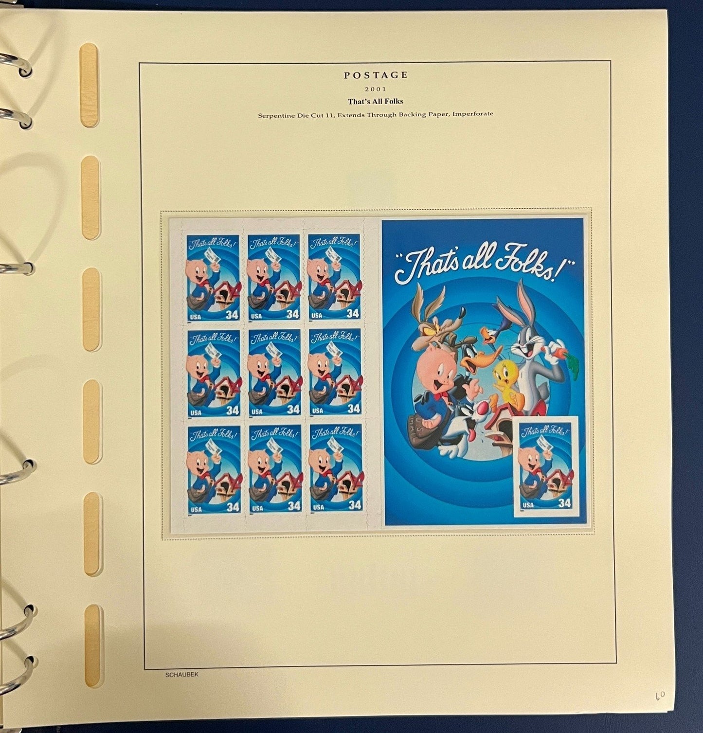 United States Stamp Collection Schaubek Album MNH 2000-2001 ZAYIX