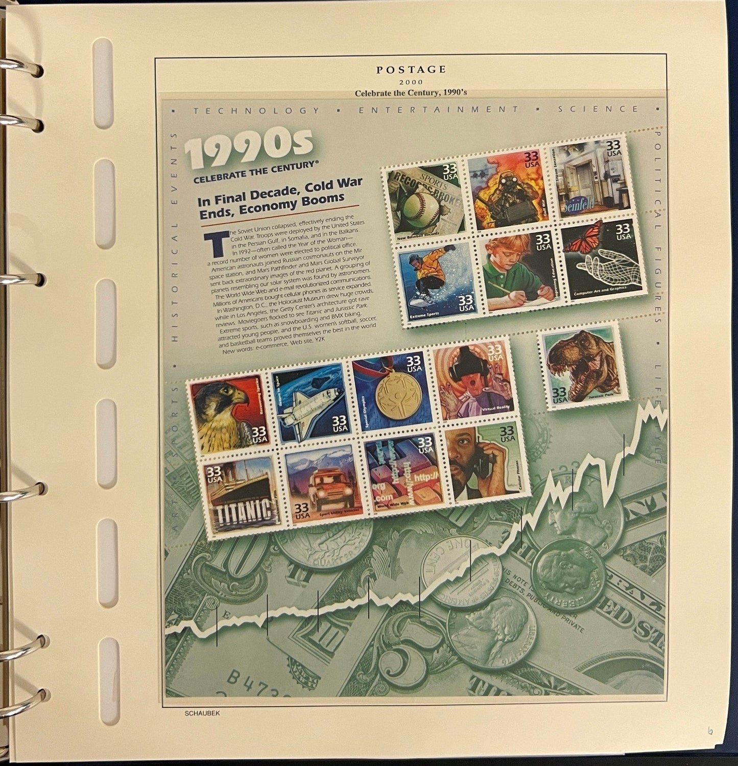 United States Stamp Collection Schaubek Album MNH 2000-2001 ZAYIX
