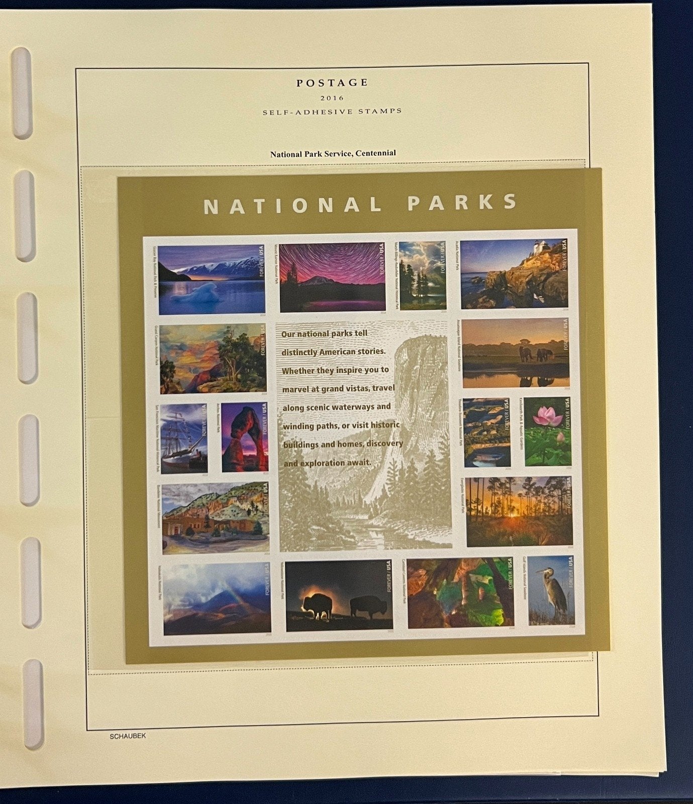 United States Stamp Collection Schaubek Album MNH 2015-2016 ZAYIX