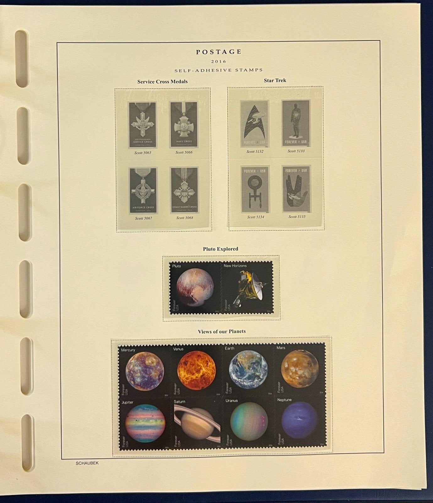 United States Stamp Collection Schaubek Album MNH 2015-2016 ZAYIX