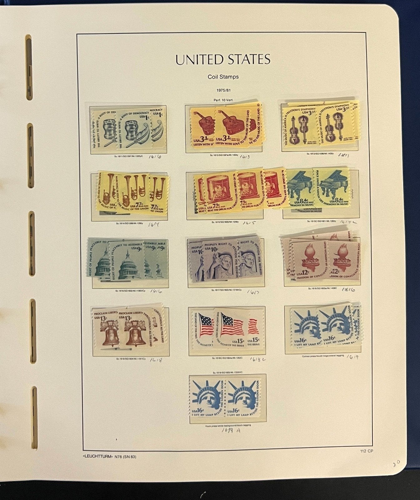 United States Stamp Collection Schaubek Album MNH 1975-1983 ZAYIX