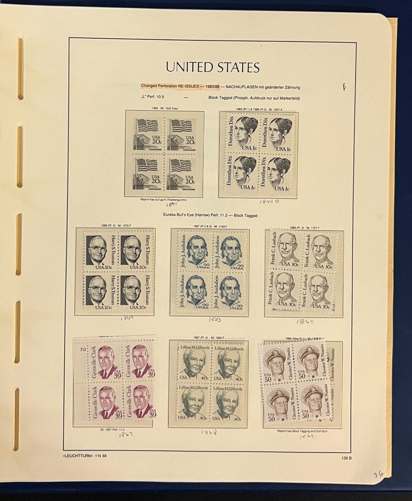 United States Stamp Collection Schaubek Album MNH 1975-1983 ZAYIX