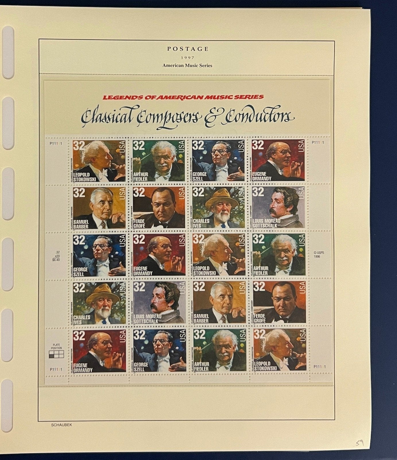 United States Stamp Collection Schaubek Album MNH 1996-1997 ZAYIX