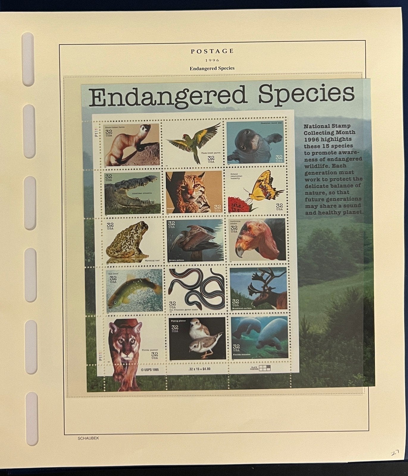 United States Stamp Collection Schaubek Album MNH 1996-1997 ZAYIX