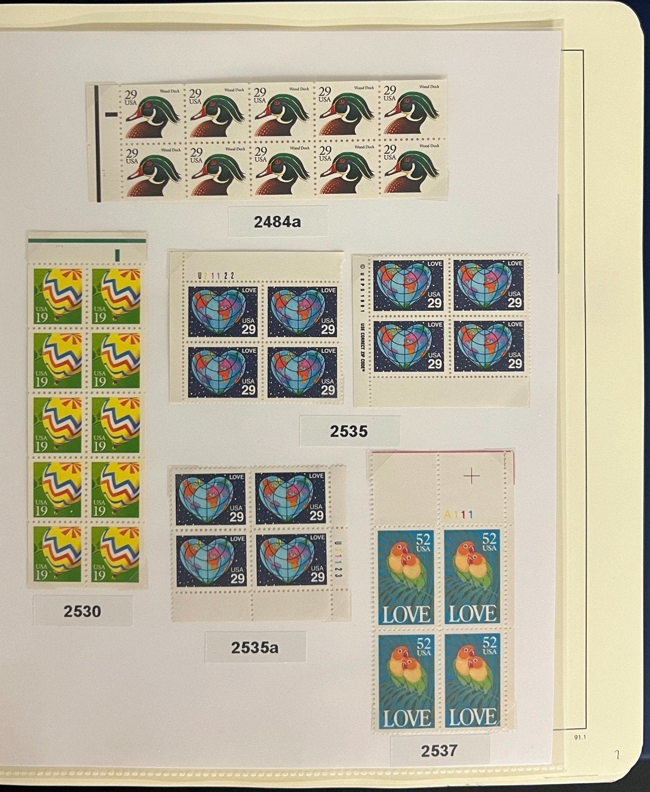 United States Stamp Collection Schaubek Album MNH 1991-1993 ZAYIX