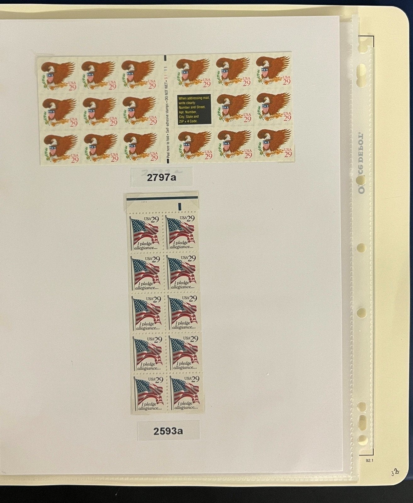 United States Stamp Collection Schaubek Album MNH 1991-1993 ZAYIX